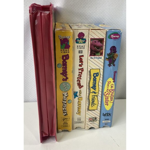 5 Barney VHS Video Tape Sing-Along Great Adventure Manners Pretend Be Friend Lot - Picture 6 of 6